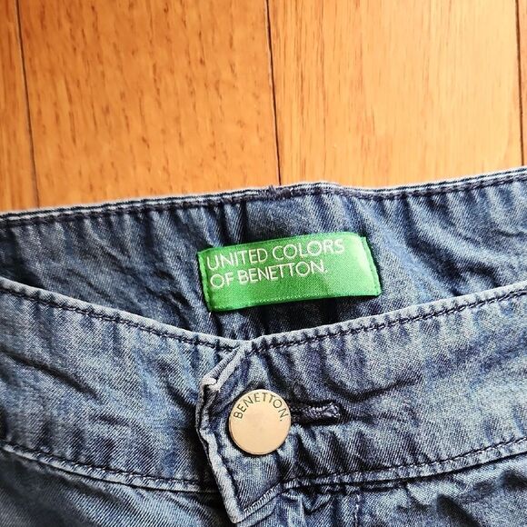 United Colors Of Benetton Women's Blue Wide-Leg Trousers - Women's Size 6 - Picture 2 of 3